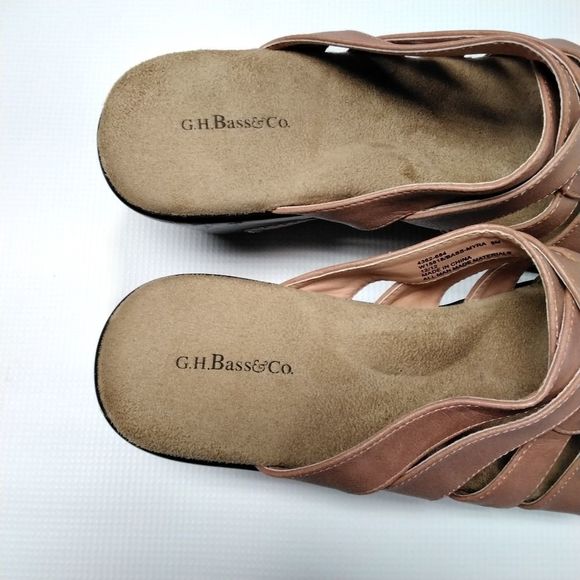 Bass Mule Clog NWOT. Size 9 Salmon Colored Platform Heeled - Picture 8 of 9